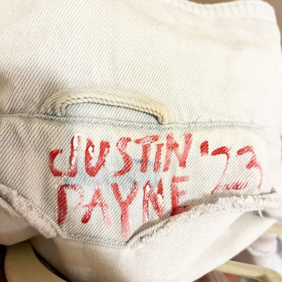 Justin Payne Hand Painted Design on Vintage Denim Jean Jacket, One of a Kind - Picture 8 of 8